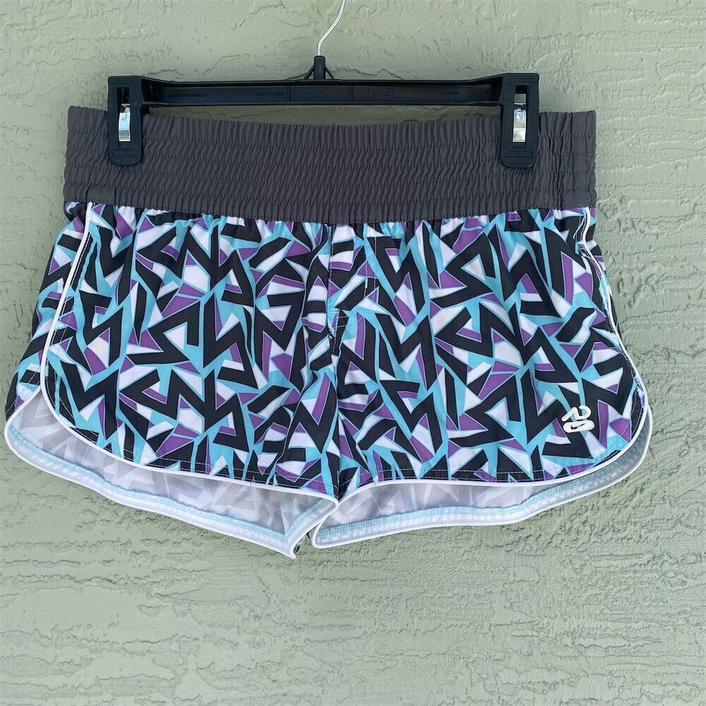 Nike Running Shorts M Multicolor Geometric Athletic Cut Reflective Details